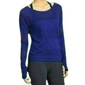 Athleta Limitless Women's XS Purple Scoop Neck Long Sleeve Activewear Top